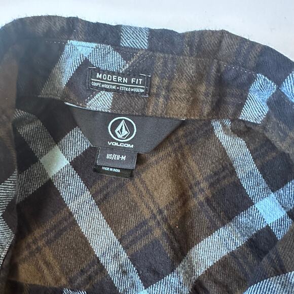 Volcom Plaid Flannel Dress Shirt - Size medium - Picture 4 of 4